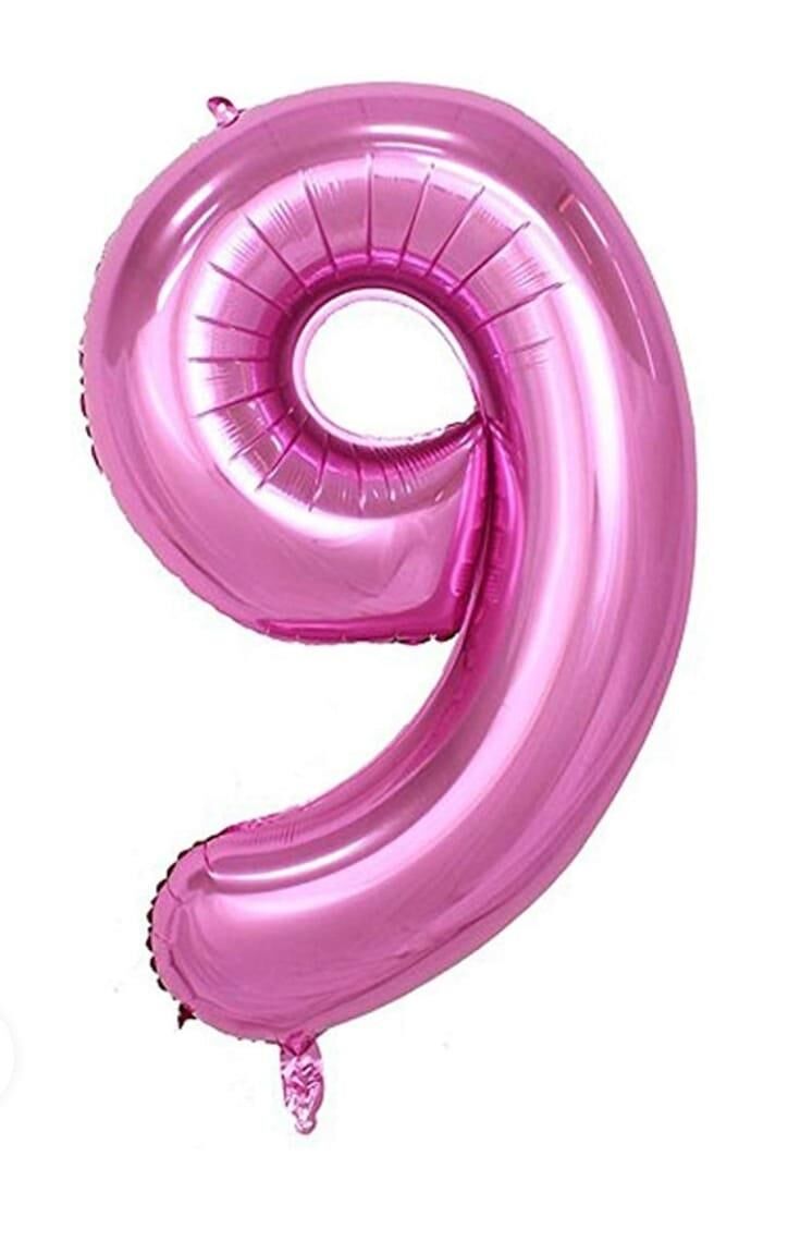 BALON FOLYO 40'' RAKAM PEMBE 9
