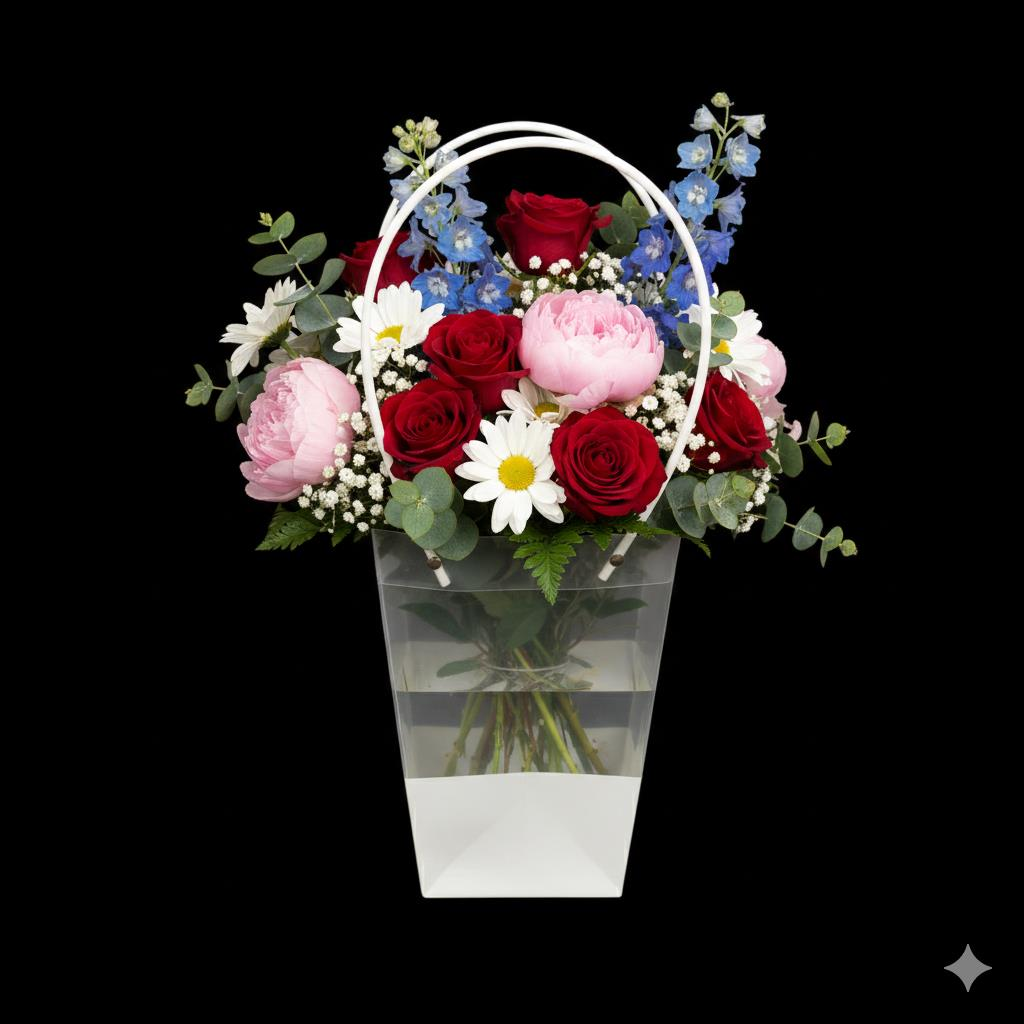 ÇANTA ŞEFFAF PVC BEYAZ  20*17*10 10 LU