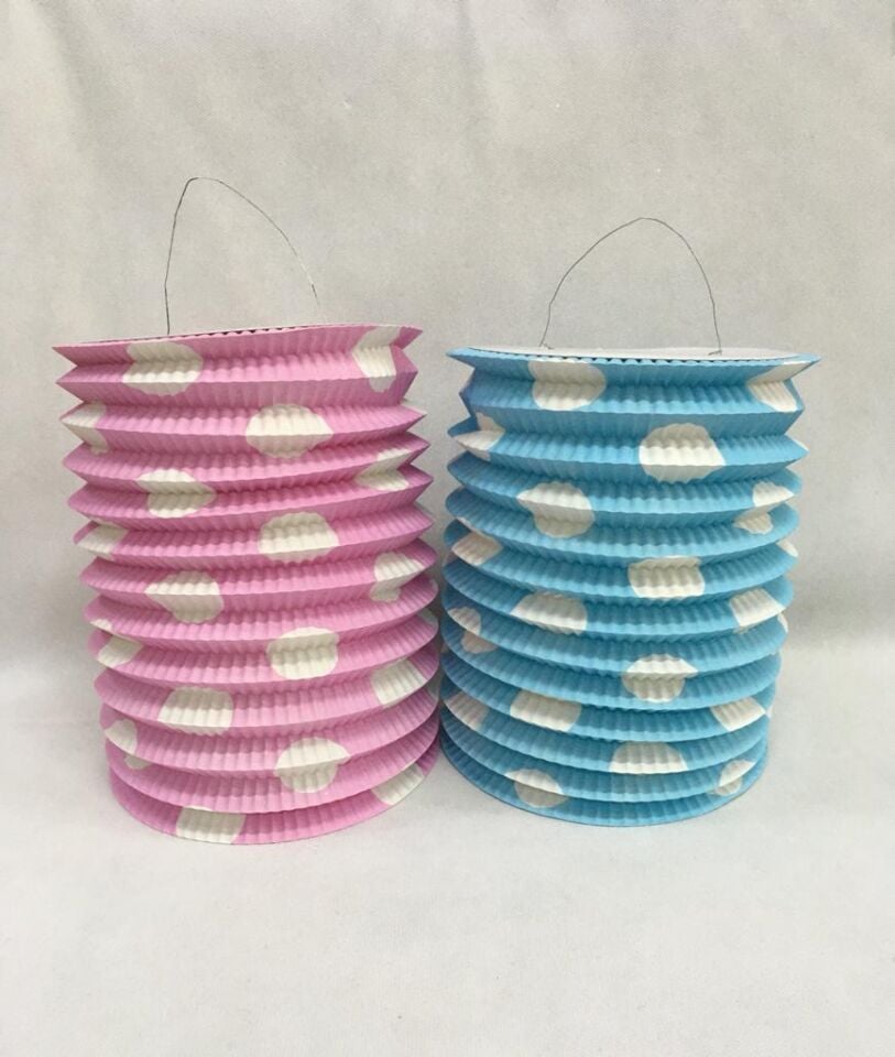 FENER GEMİCİ  16 CM 10 LU PUANTİYELİ MAVİ-PEMBE