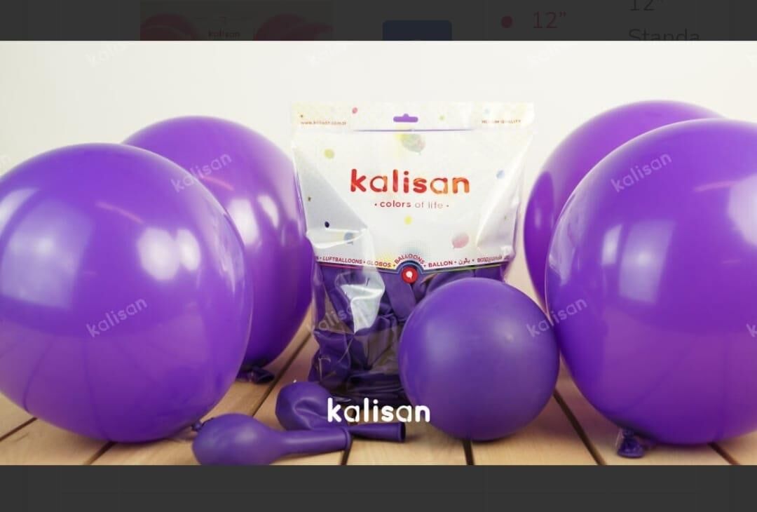 BALON 12'' DÜZ RENK VİOLET(MOR ) 100'LÜ KALİSAN