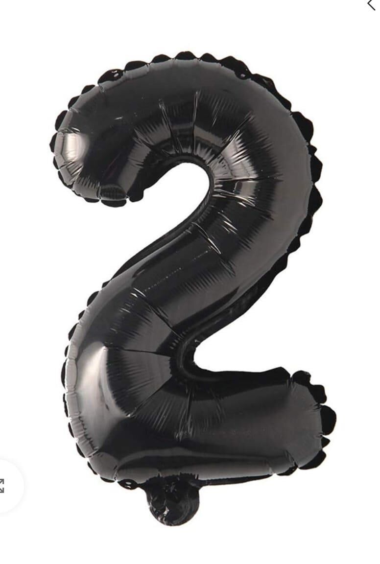 BALON FOLYO 40'' RAKAM SİYAH 2