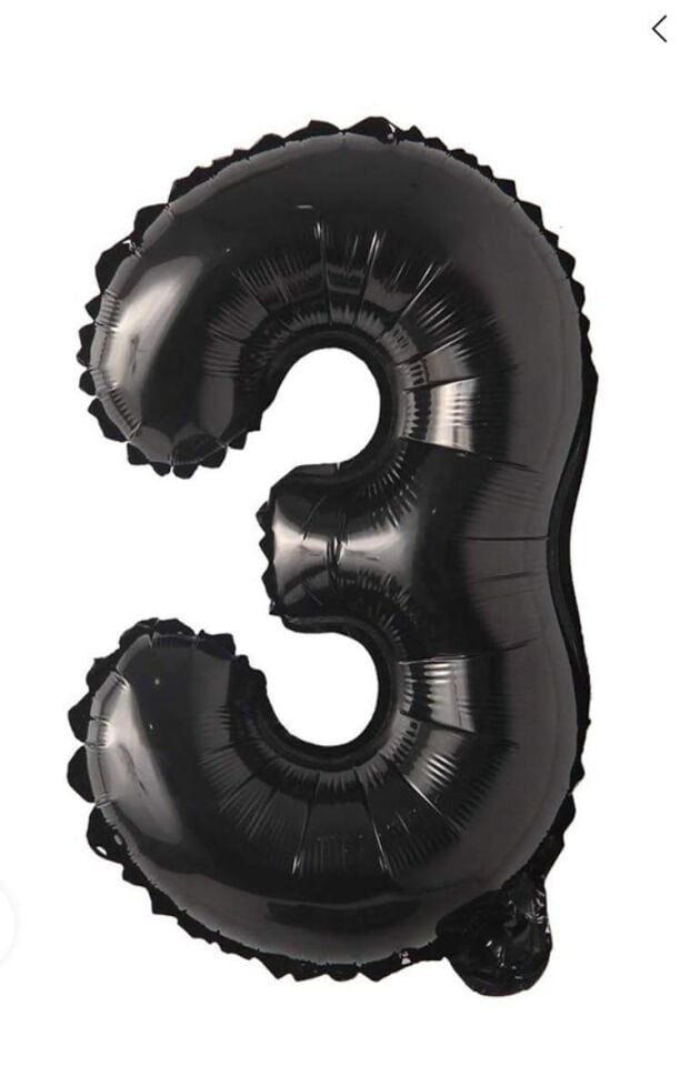 BALON FOLYO 40'' RAKAM SİYAH 3