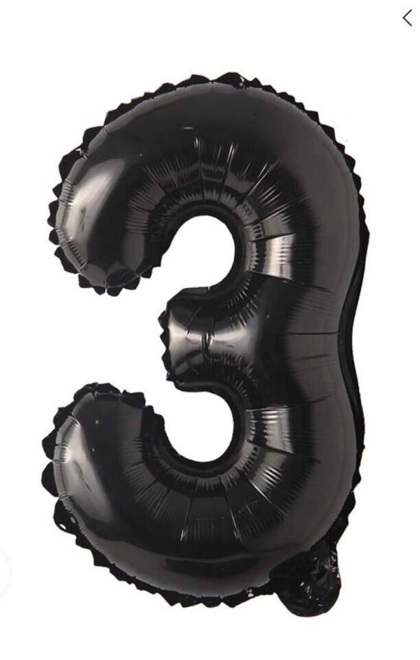 BALON FOLYO 40'' RAKAM SİYAH 3