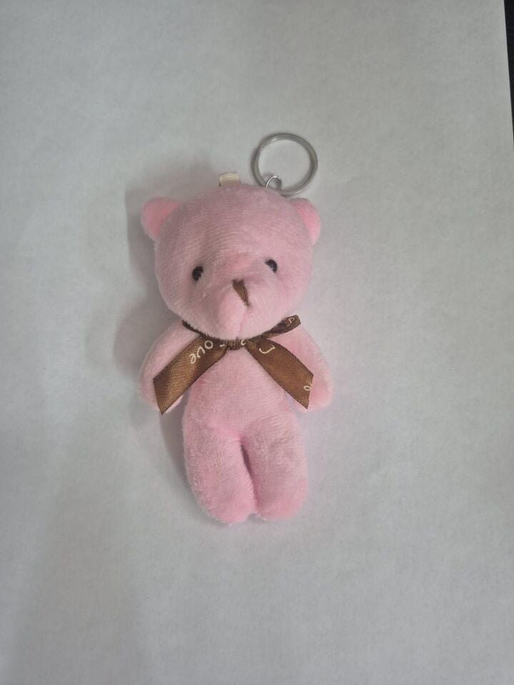 ANAHTARLIK PELUŞ AYICIK 12 Lİ PEMBE