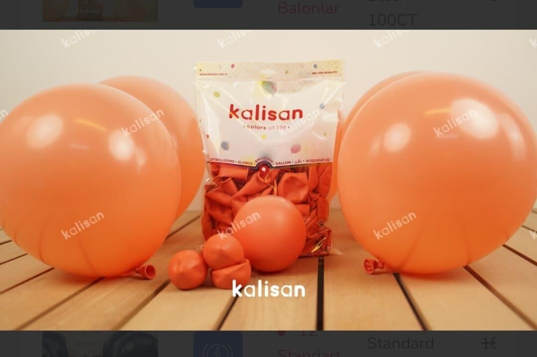 BALON 12'' DÜZ RENK CORAL(MERCAN) 100'LÜ KALİSAN
