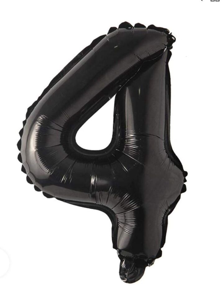 BALON FOLYO 40'' RAKAM SİYAH 4