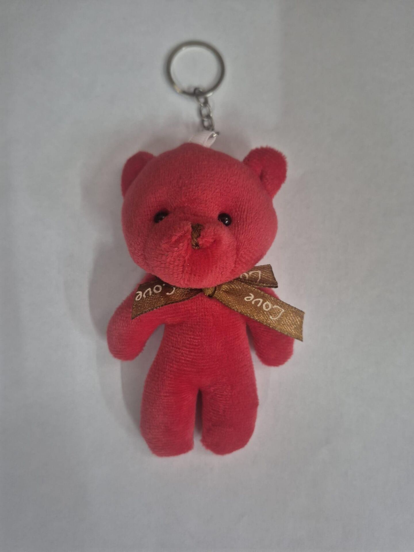 ANAHTARLIK PELUŞ AYICIK 12 Lİ KIRMIZI