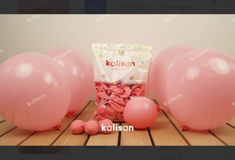 BALON 12'' DÜZ RENK FLAMİNGO PİNK 100'LÜ KALİSAN