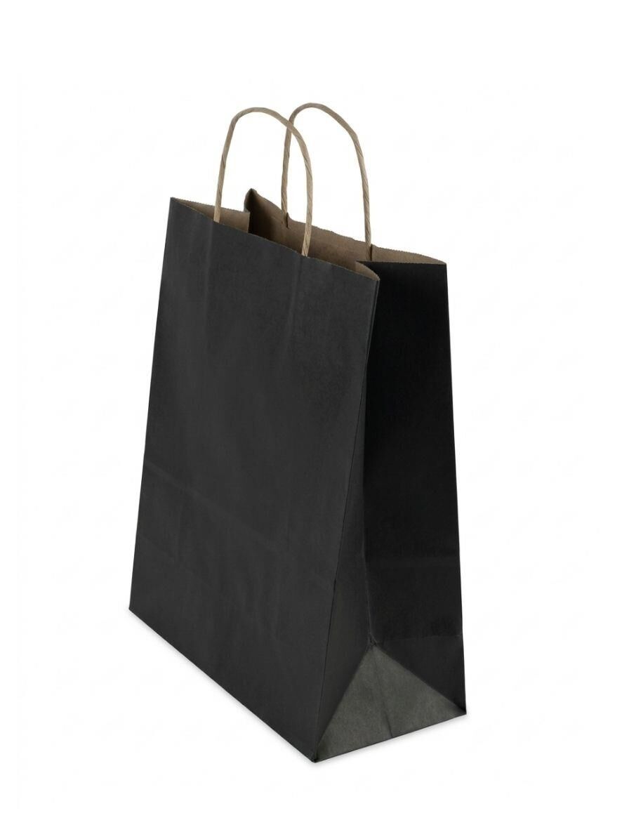 ÇANTA B.KRAFT BÜKÜM SAPLI SİYAH  18*24 CM 25 Lİ