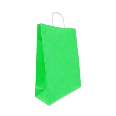 ÇANTA B.KRAFT BÜKÜM SAPLI YEŞİL  18*24 CM 25 Lİ