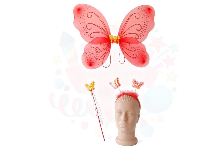 KANAT TAKIM KELEBEK KIRMIZI (Kanat-Taç-Asa)