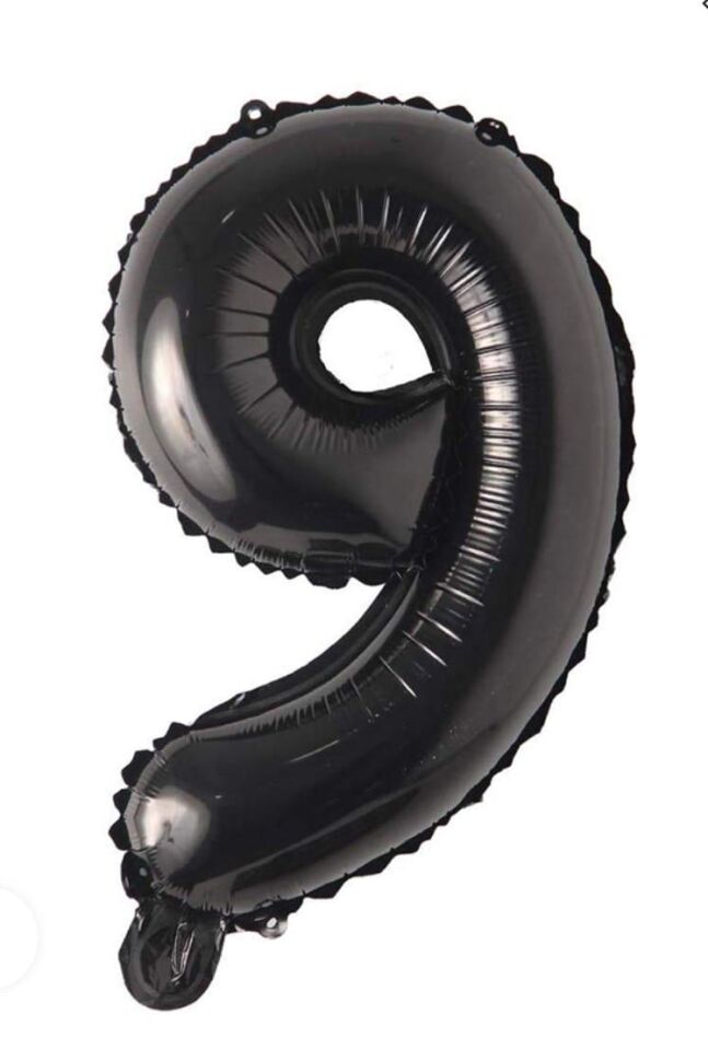 BALON FOLYO 40'' RAKAM SİYAH 9