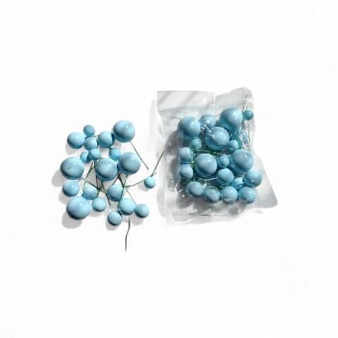 SÜS TELLİ TOP 2-2,5-3-4 CM 20 Lİ PAKET MAVİ