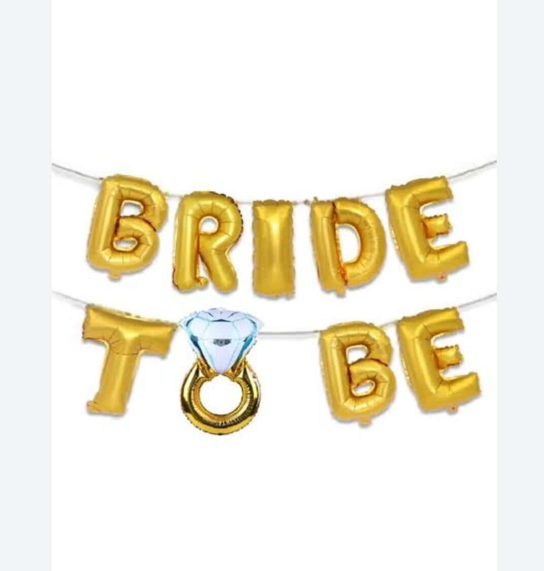 BALON FOLYO BRIDE TO BE YAZI SET 16'' İPLİ GOLD