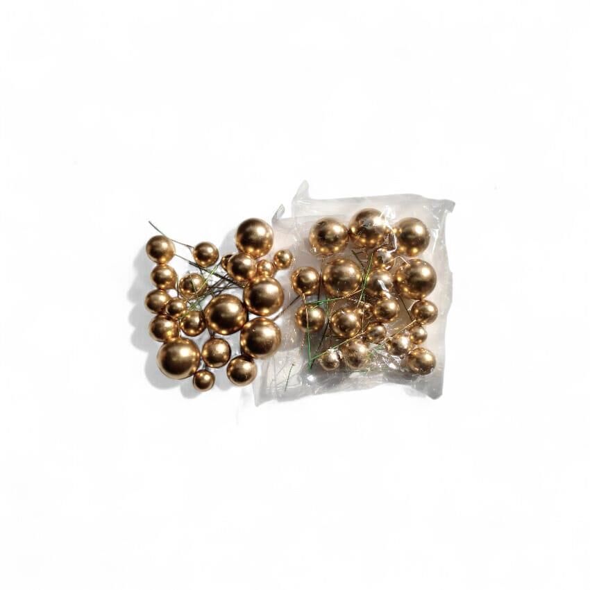 SÜS TELLİ TOP 2-2,5-3-4 CM 20 Lİ PAKET ALTIN