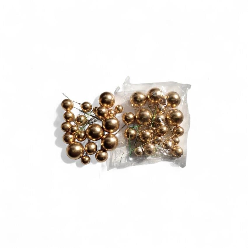 SÜS TELLİ TOP 2-2,5-3-4 CM 20 Lİ PAKET ALTIN