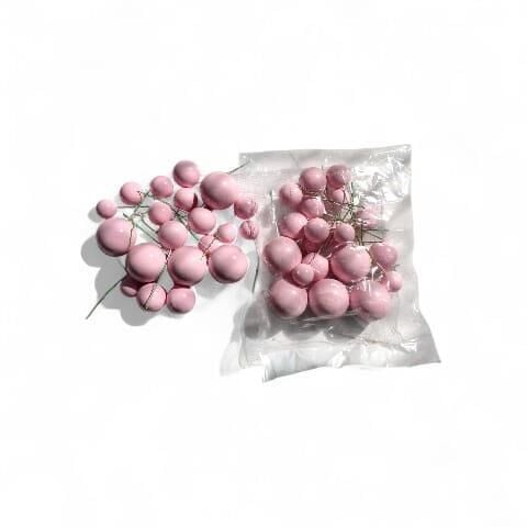 SÜS TELLİ TOP 2-2,5-3-4 CM 20 Lİ PAKET PEMBE