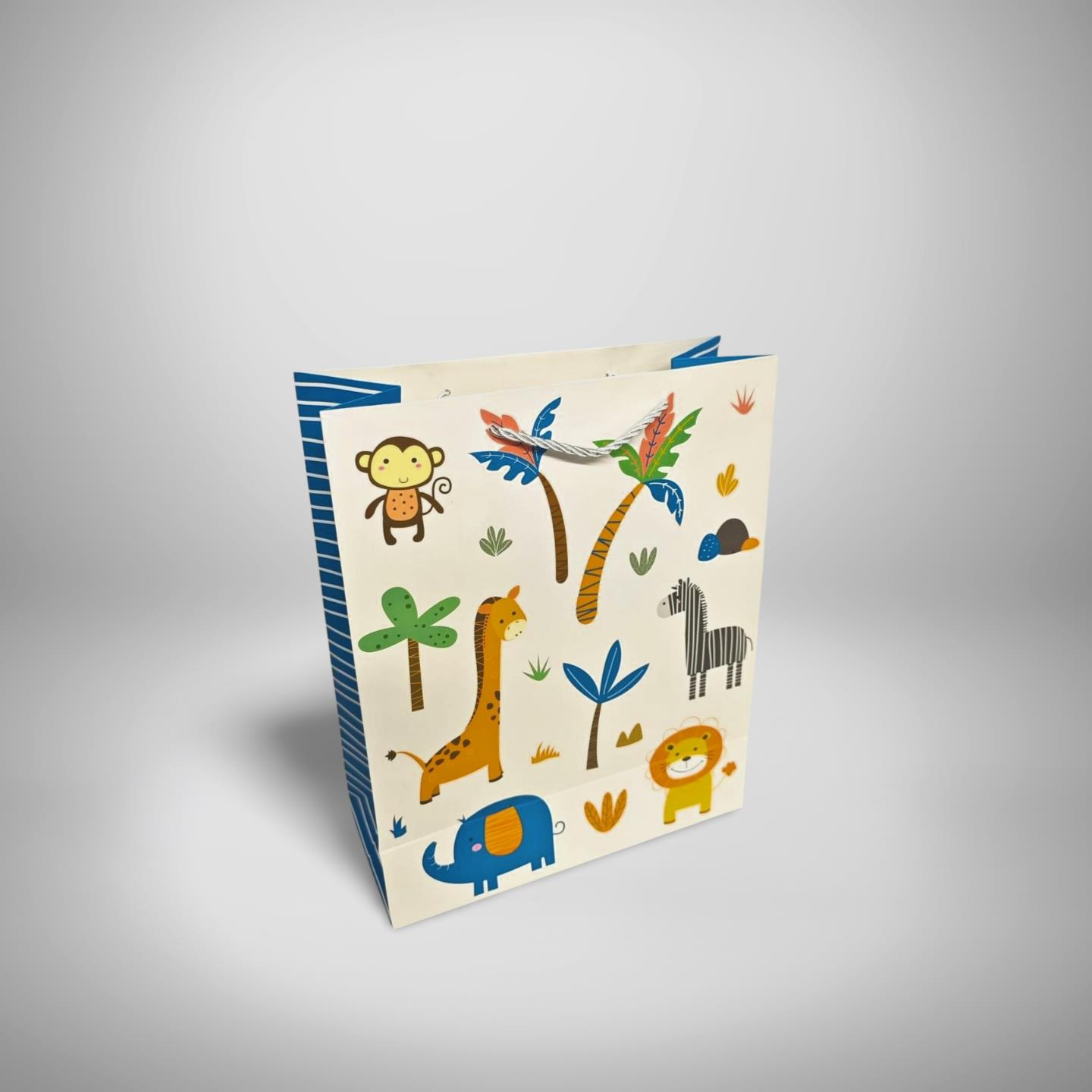 ÇANTA İTHAL İP SAPLI HAYVAN DESENLİ 26*32*10 12 Lİ