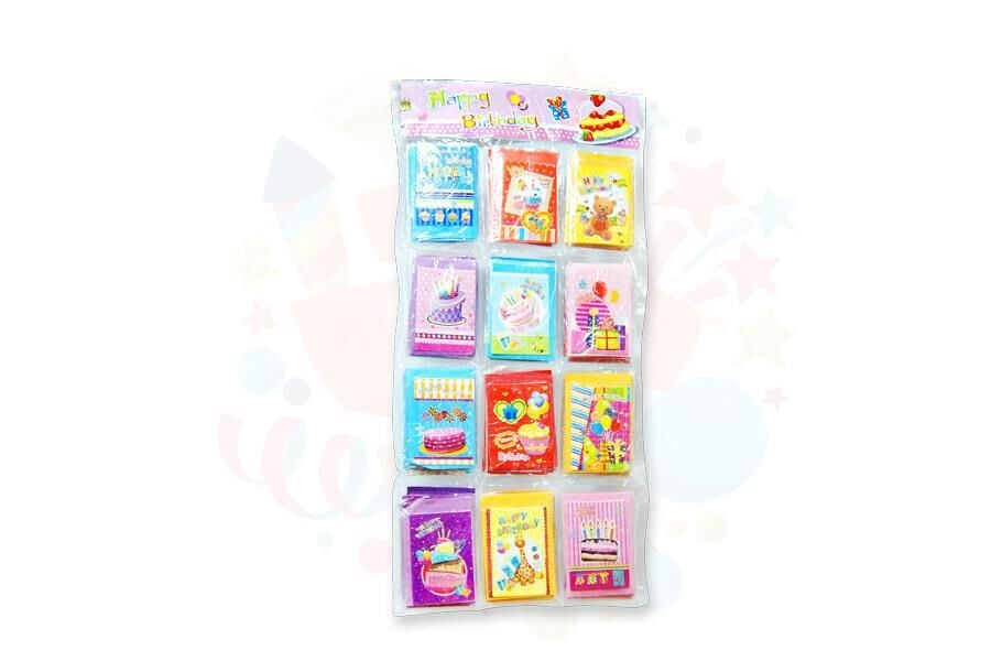 MESAJ KARTI ZARFLI DOĞUMGÜNÜ 120 Lİ SET