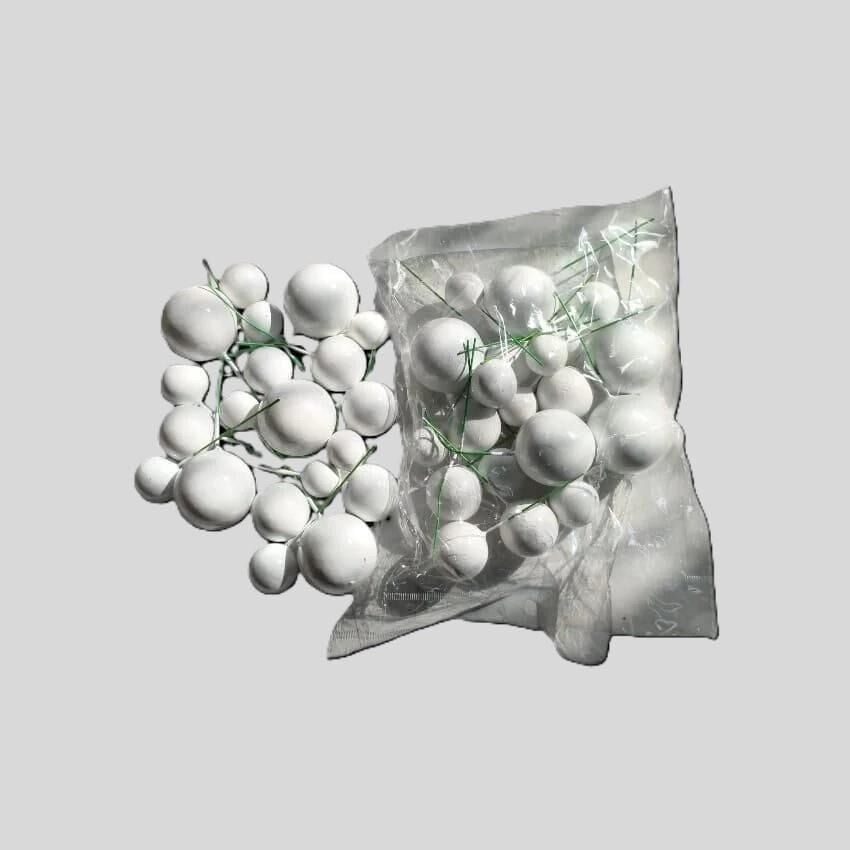 SÜS TELLİ TOP 2-2,5-3-4 CM 20 Lİ PAKET BEYAZ