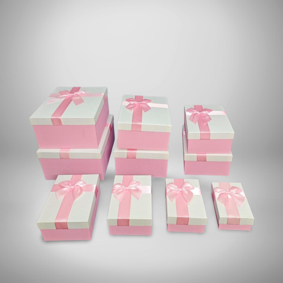 BÜYÜK FİYONKLU KUTU 10 LU 34*26*15,3 PEMBE