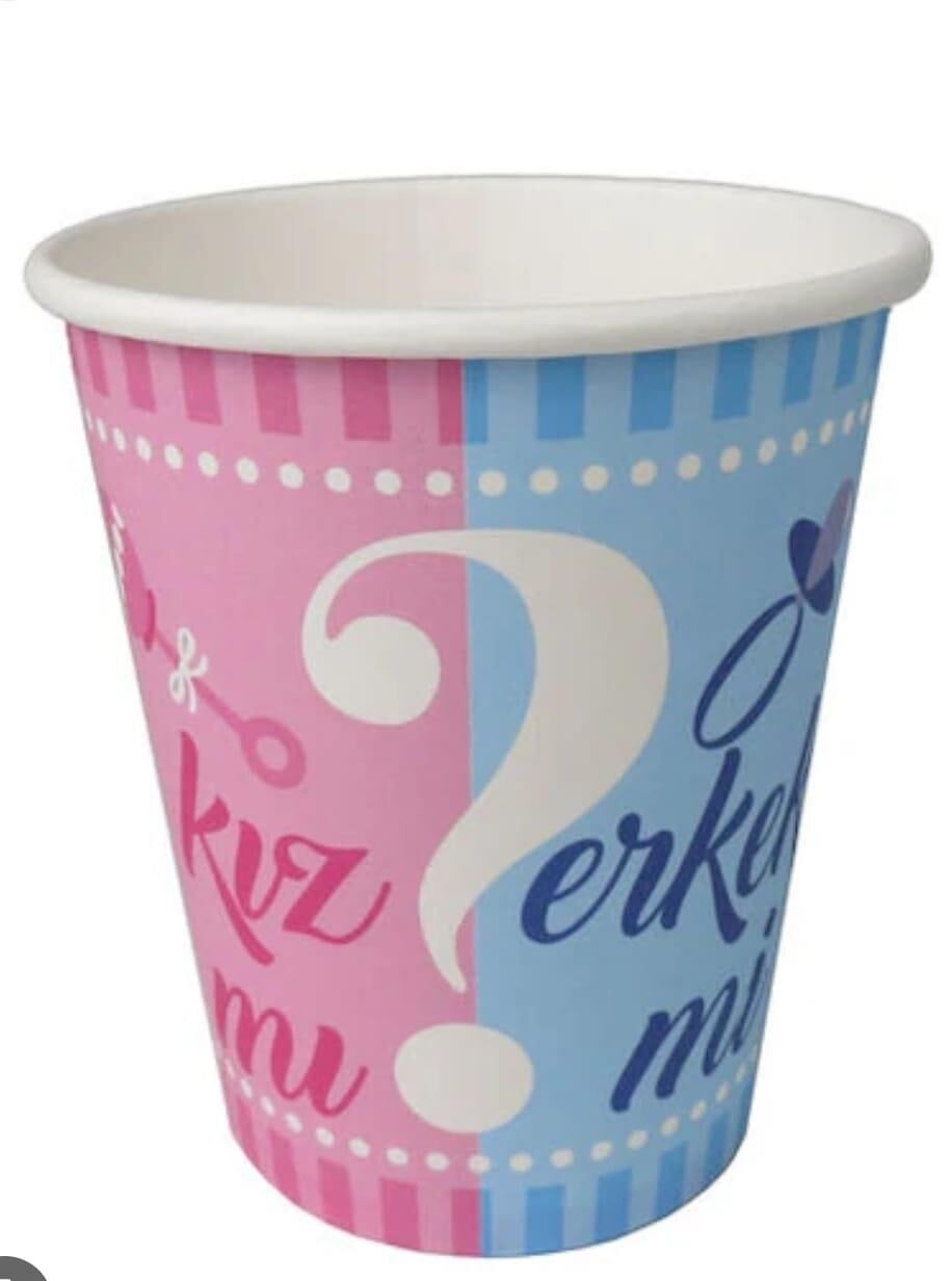 BARDAK KARTON BOY KIZMI ERKEKMİ 8 Lİ