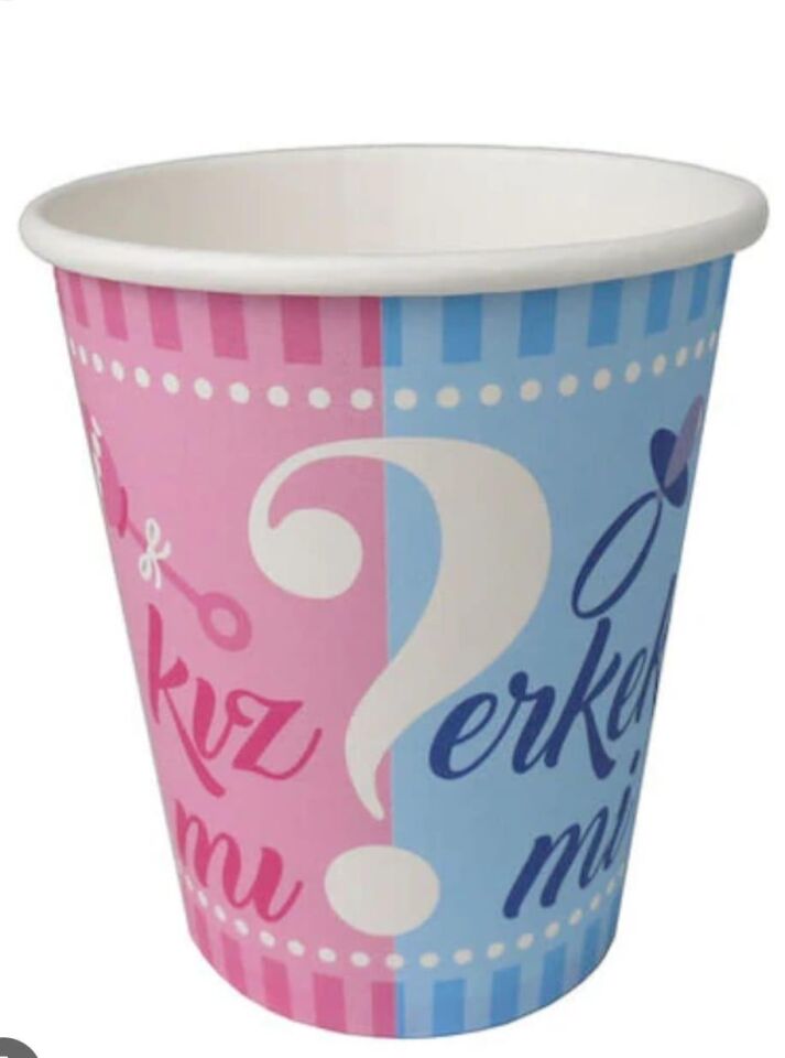 BARDAK KARTON BOY KIZMI ERKEKMİ 8 Lİ