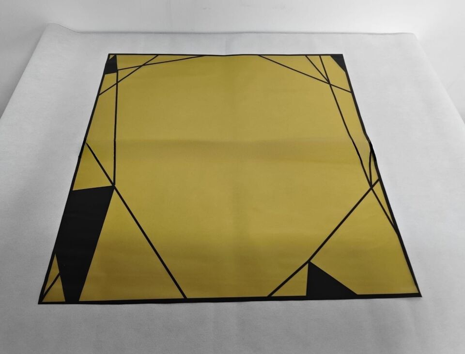 BUKETLİK PP KENAR GEOMETRİK DESENLİ  60*60 ALTIN