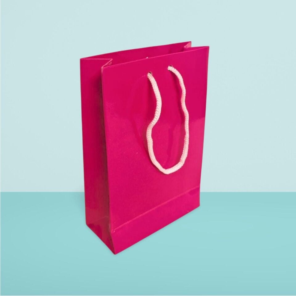 ÇANTA KARTON SELOFANLI 12*17 FUŞYA 25 Lİ