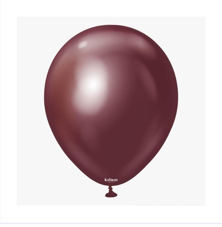 BALON 12'' KROM(MİRROR) BURGUNDY 50 Lİ KALİSAN