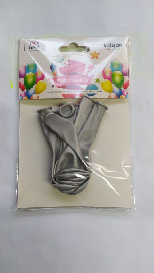 BALON 5'' MARKET KROM(MİRROR) SİLVER 10 LU