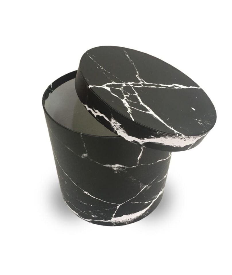 ABK KUTU TEKLİ SİLİNDİR MERMER DESEN SİYAH 20*20