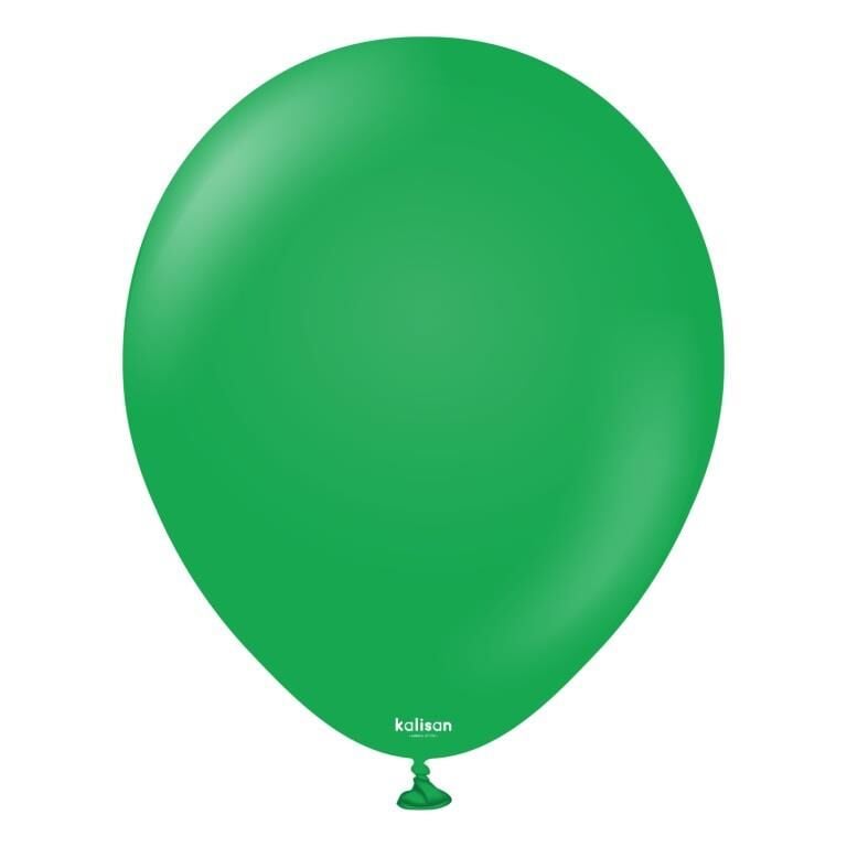 BALON 12'' DÜZ RENK GREEN ÇİMYEŞİLİ 100'LÜ KALİSAN