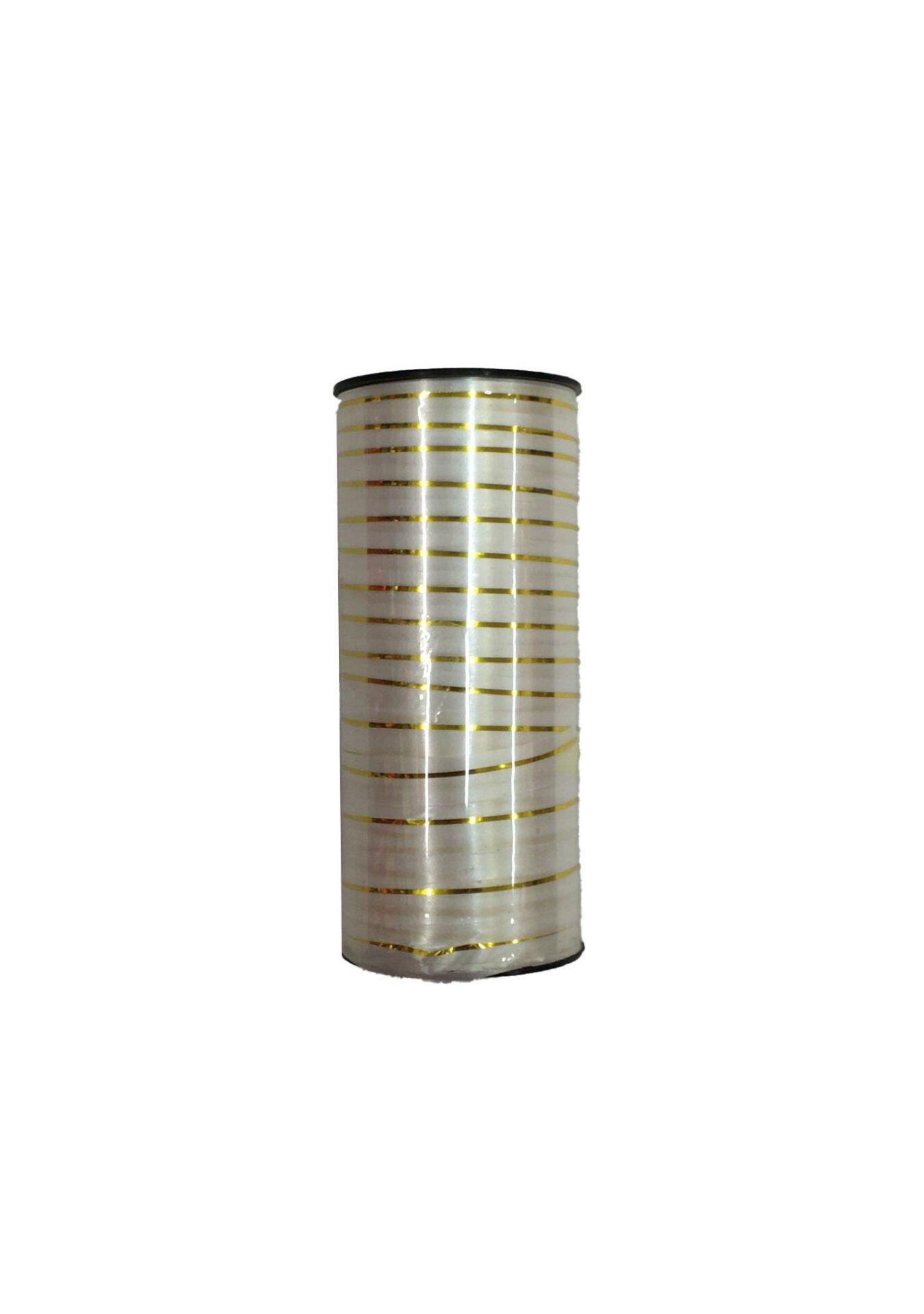 RABANT İTHAL ALTIN ÇİZGİLİ BEYAZ 5 MM*90MT.