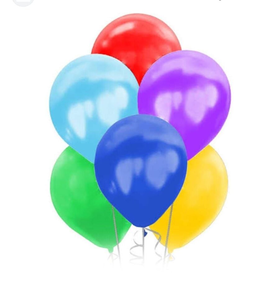 BALON DÜZ RENK KARIŞIK 100'LÜ