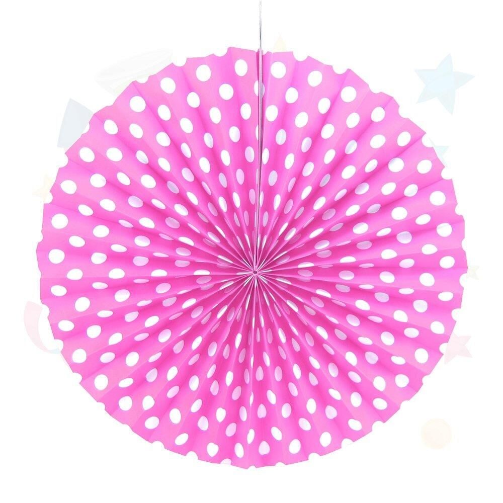 KARTON ÇARK SÜS PUANTİYELİ 40 CM PEMBE