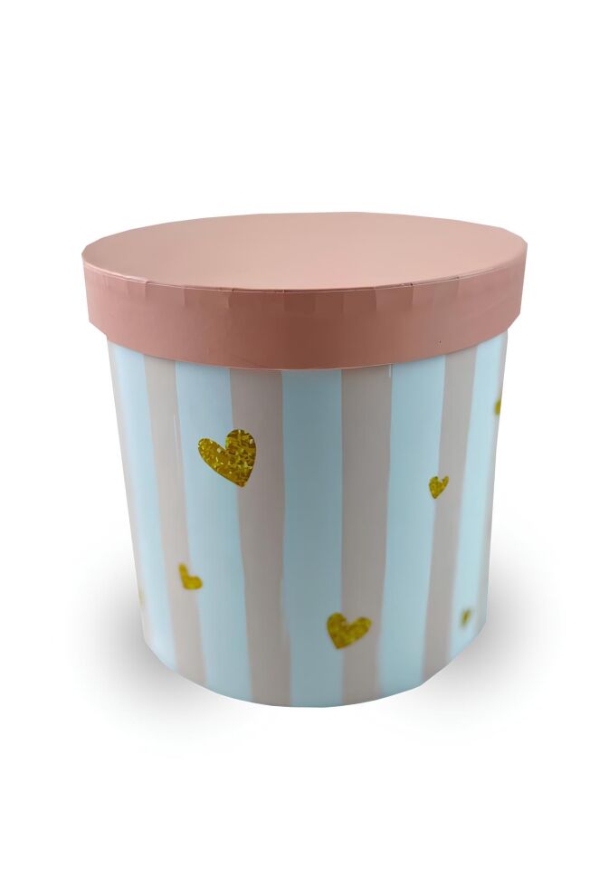 ABK KUTU SİLİNDİR TEKLİ PEMBE DESENLİ 20*20