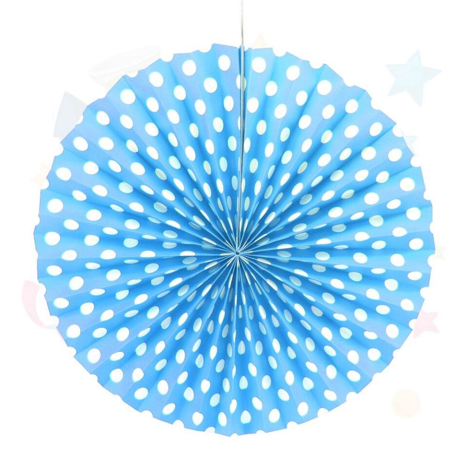 KARTON ÇARK SÜS PUANTİYELİ 40 CM MAVİ