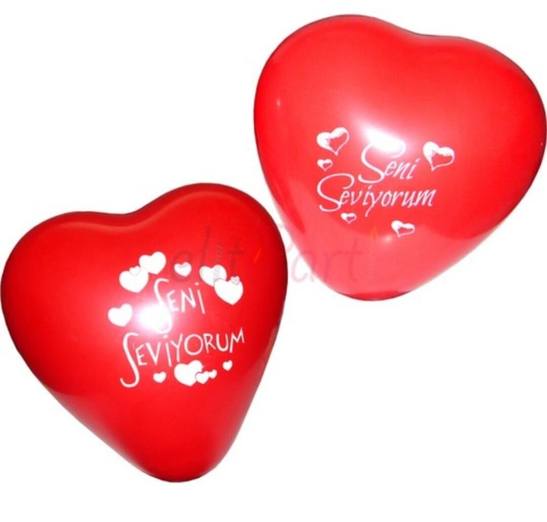 BALON JUMBO 20'' KALP BASKILI SENİ SEVİYORUM