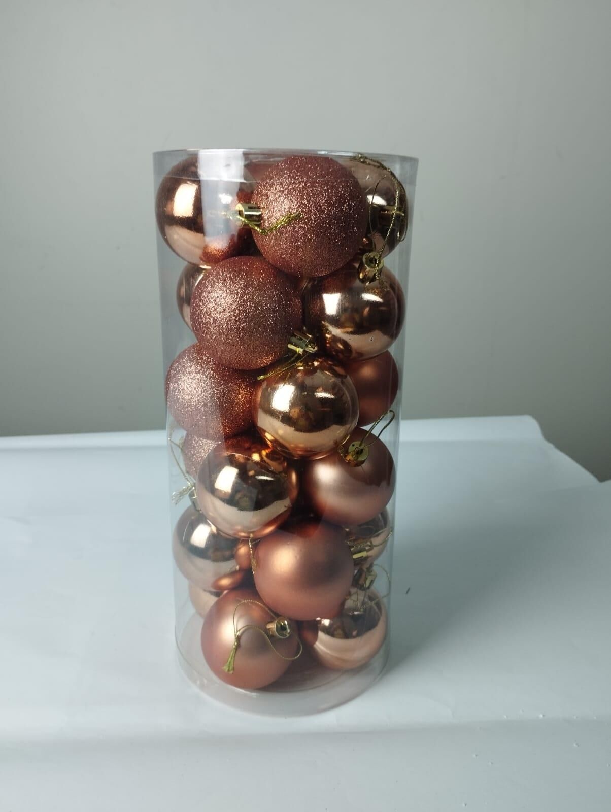 TOP SÜS 6 CM MAT-MET.-SİMLİ 24 LÜ ROSEGOLD