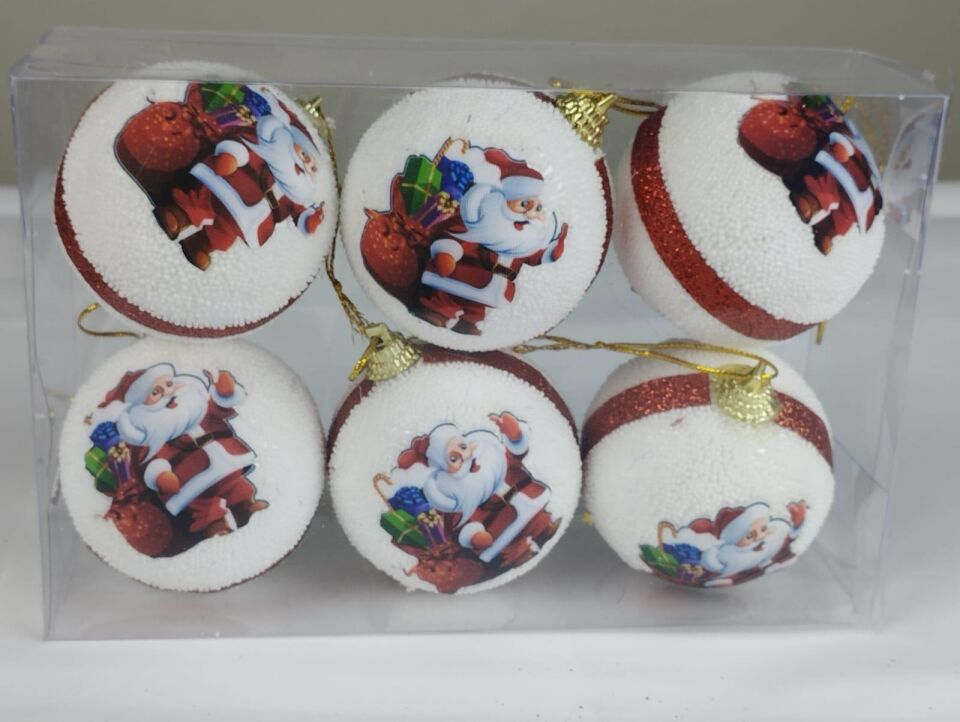 TOP SÜS 6 CM LÜX NOEL BABALI  6 LI