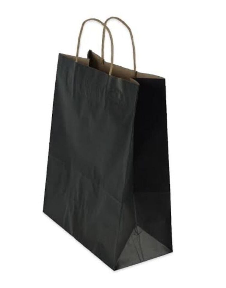 ÇANTA K.KRAFT BÜKÜM SAPLI SİYAH 18*24 CM 25 Lİ