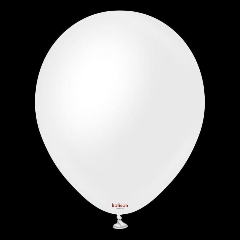 BALON 12'' DÜZ RENK WHİTE(BEYAZ) 100'LÜ KALİSAN
