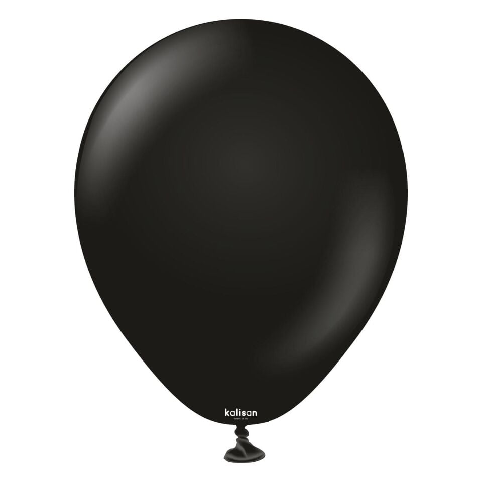 BALON 12'' DÜZ RENK BLACK(SİYAH) 100'LÜ KALİSAN