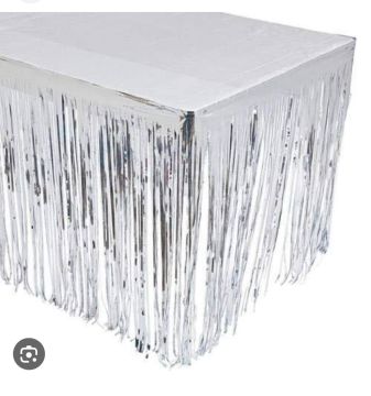 FUNKO SAÇAK MASA SÜSÜ 4 MT*73 CM GÜMÜŞ