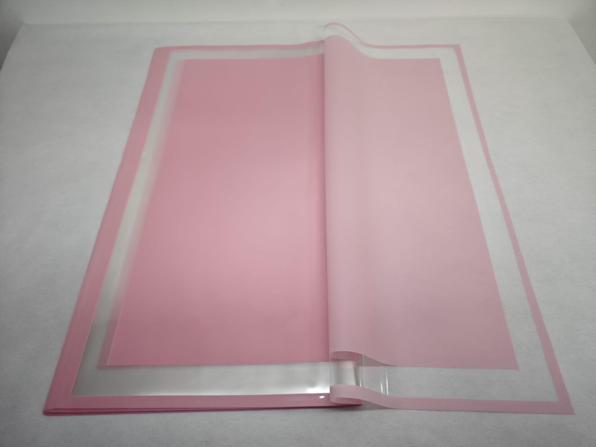 BUKETLİK PP A.PEMBE  ŞEFFAF GENİŞ ÇERÇEVELİ
