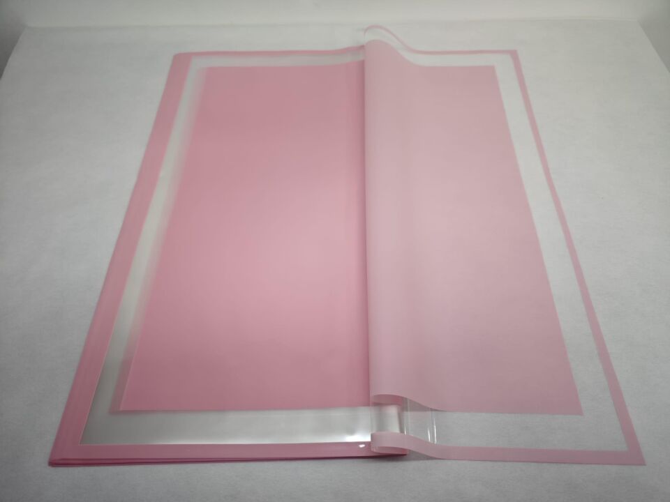 BUKETLİK PP A.PEMBE  ŞEFFAF GENİŞ ÇERÇEVELİ