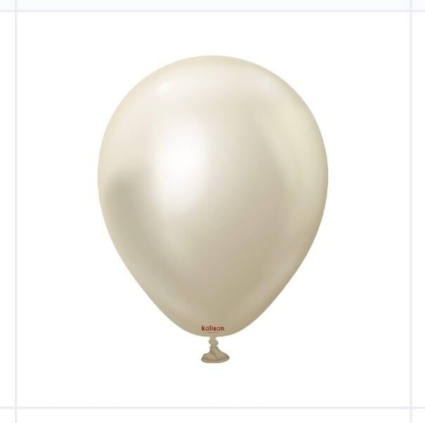 BALON 5'' KROM(MİRROR)WHİTE GOLD 100 LÜ KALİSAN