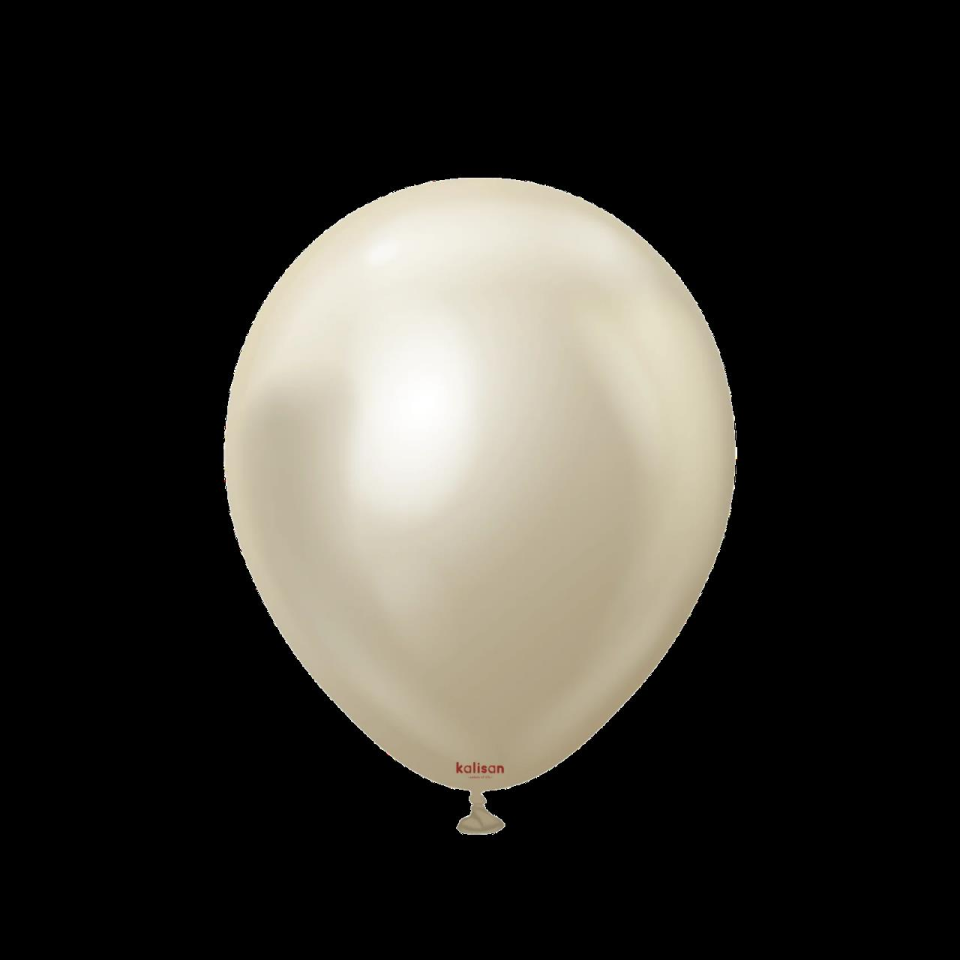 BALON 5'' KROM(MİRROR)WHİTE GOLD 100 LÜ KALİSAN