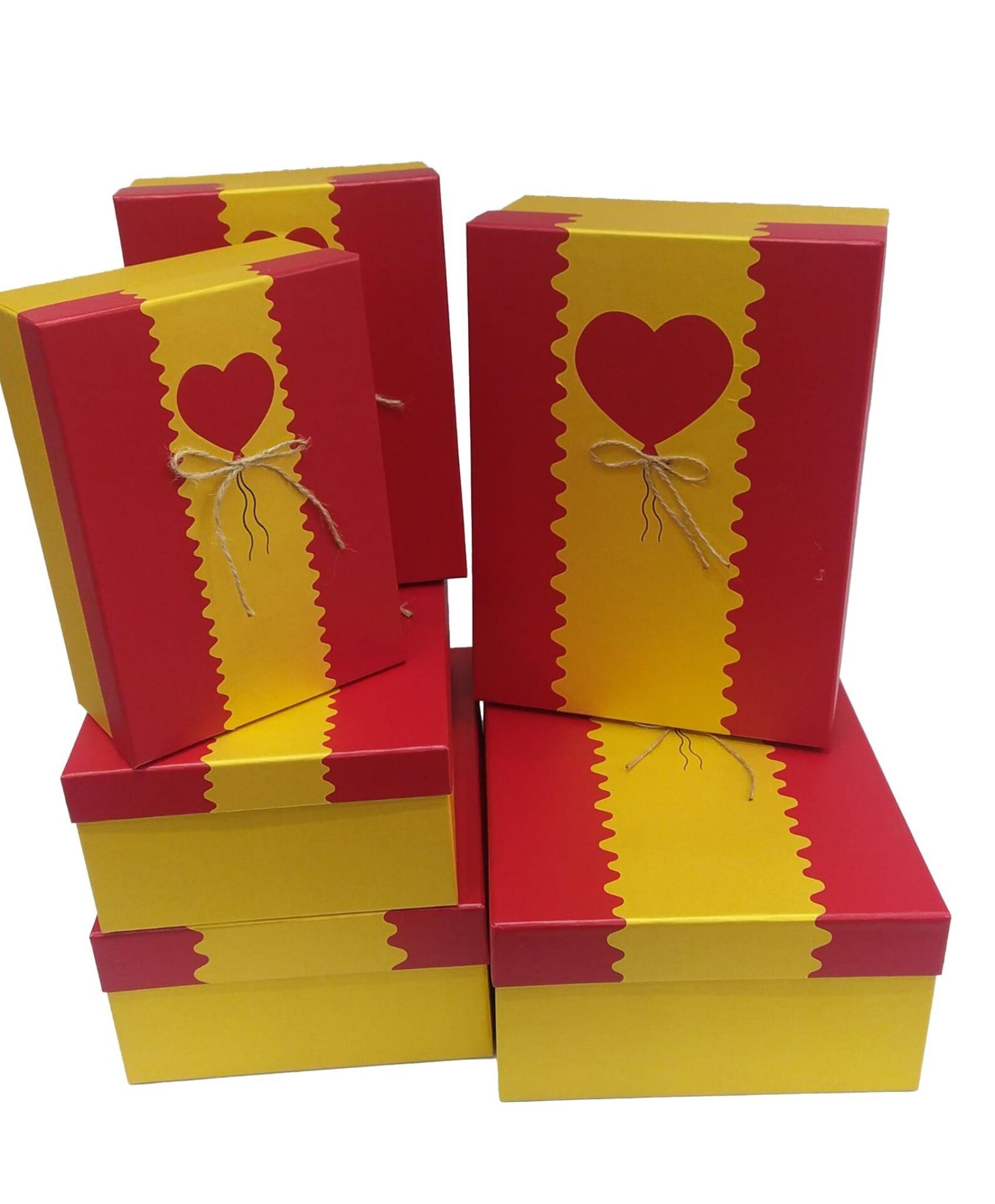 KUTU ROMANCE DİKDÖRTGEN KIRMIZI  6 LI SET